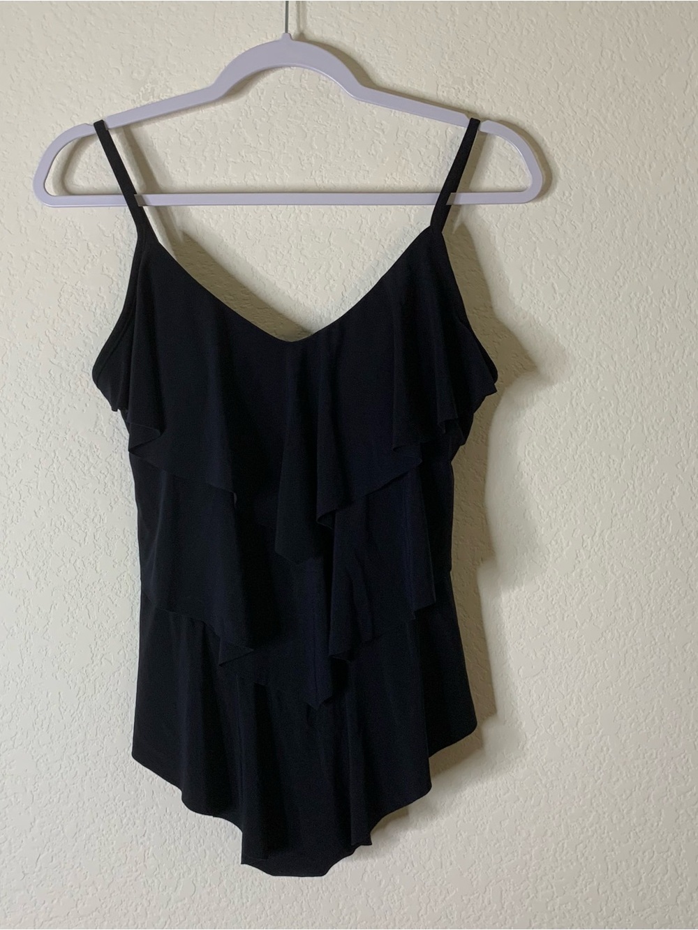 Magicsuit black womens Rita tiered Tankini top 8 NWT